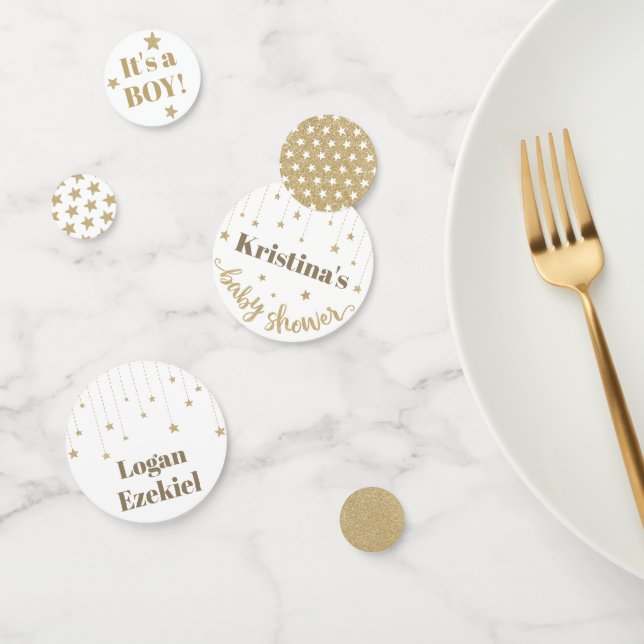 Confettis Thème Baby shower Gold Twinkle Little Star (Groupe)