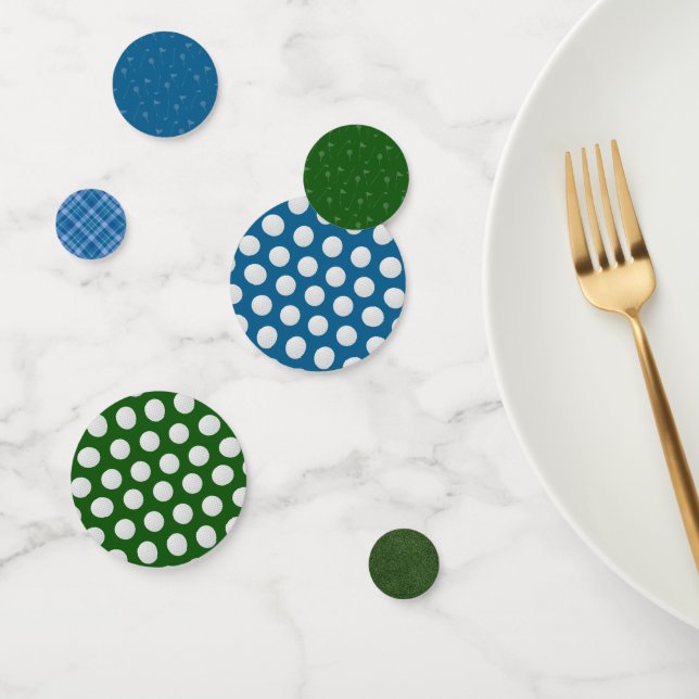 Confettis Thème de golf vert et bleu (Groupe)