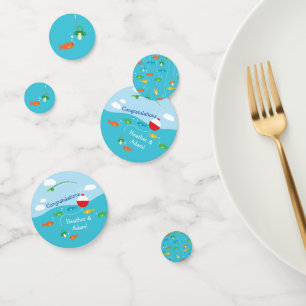 Confettis Thème de poisson Baby shower de pêche pour pêcheur