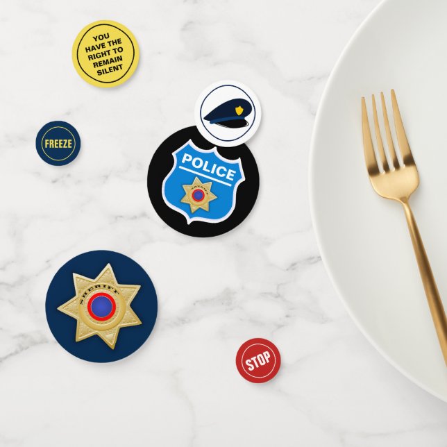 Confettis Thème de police fête d'anniversaire (Groupe)