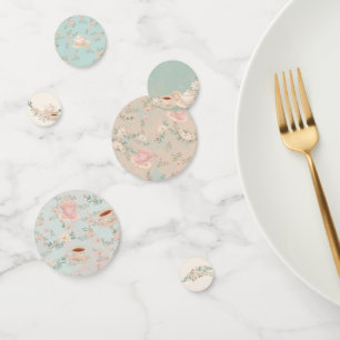 Confettis Thème shabby chic pour la fête de thé de Shower de