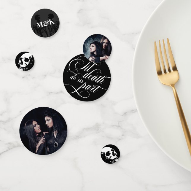 Confettis Til Death Do Us Part Skull Photos Goth Mariage (Groupe)