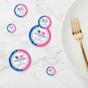 Confettis Touchdowns ou Tutus Pink Blue Genre Reveal Party