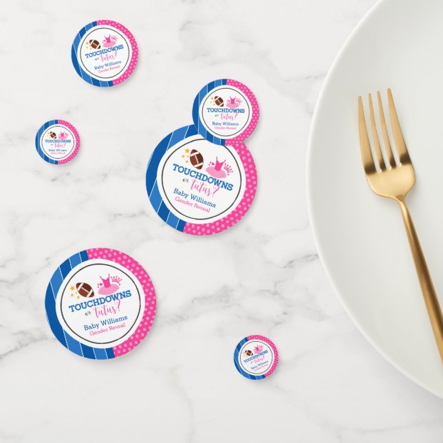 Confettis Touchdowns ou Tutus Pink Blue Genre Reveal Party (Groupe)