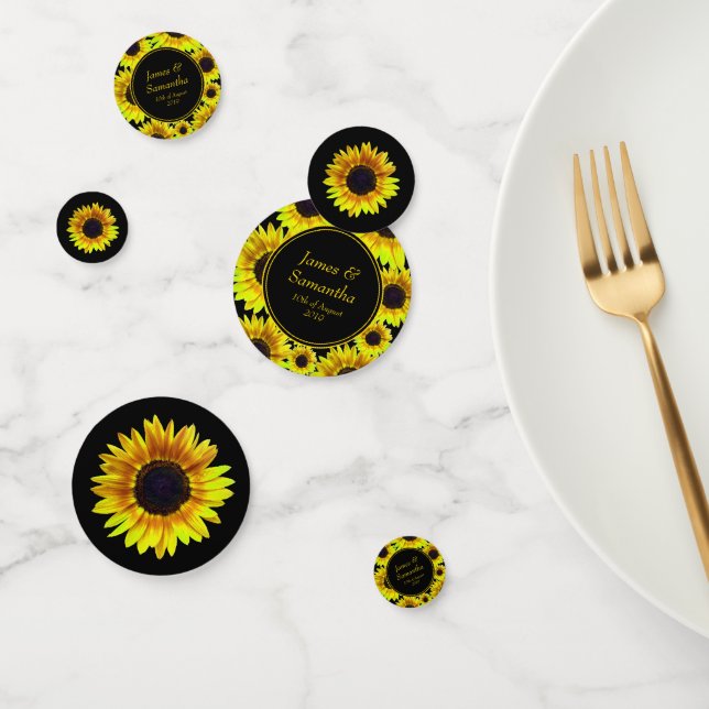 Confettis Tournesol jaune vif - (Groupe)