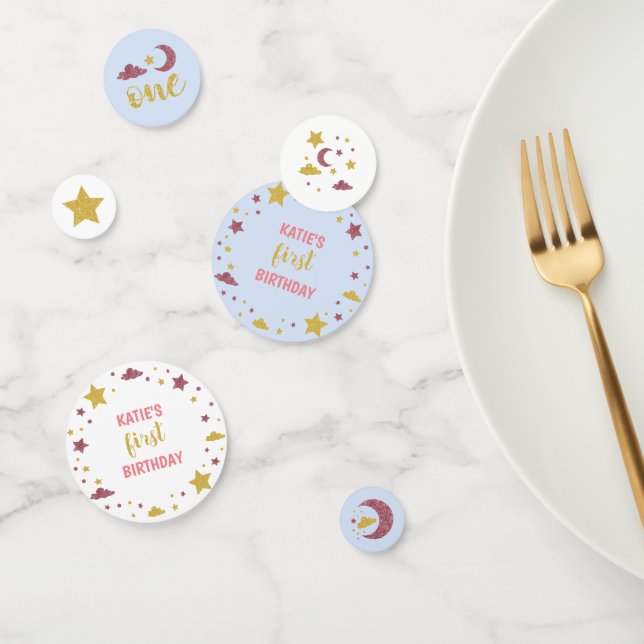 Confettis Twinkle Twinkle Little Star Premier anniversaire (Groupe)