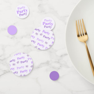 Confettis Typographie du parti Les nuances de violet