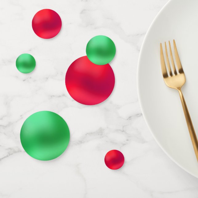 Confettis Vert et Rouge Élégant (Groupe)