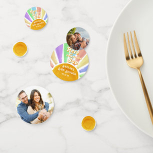 Confettis Voici Le Baby shower Son Retro Boys Photo