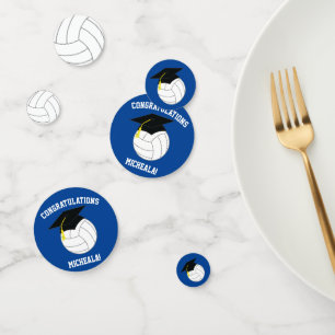 Confettis Volley-ball Graduation Sports Blue