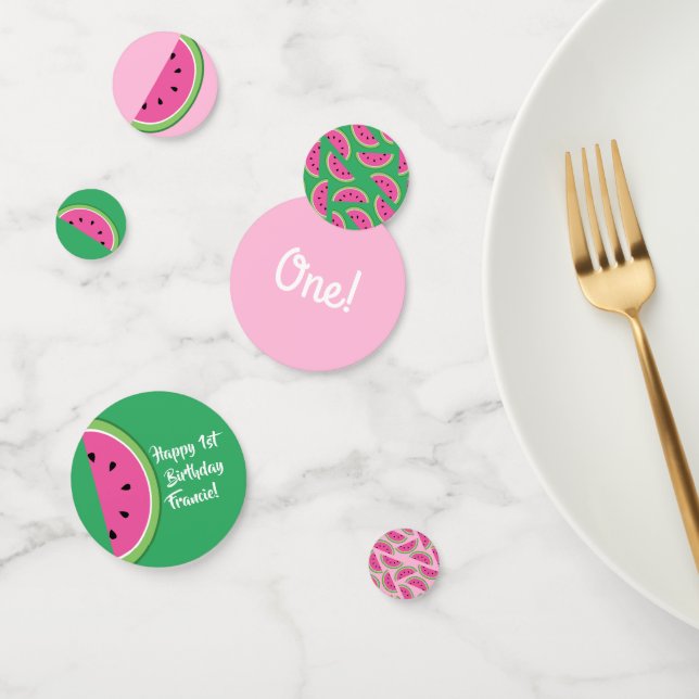 Confettis Watermelon Cute 1er Anniversaire Table Décor (Groupe)