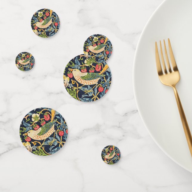 Confettis William Morris Strawberry Thief Motif floral (Groupe)
