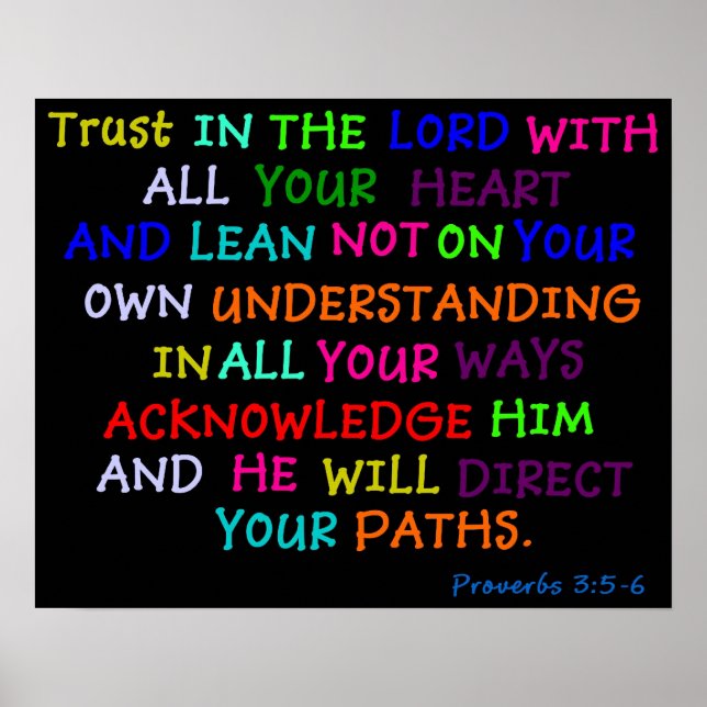 Confiance Dans Le Seigneur Poster Bible Church Ver (Devant)
