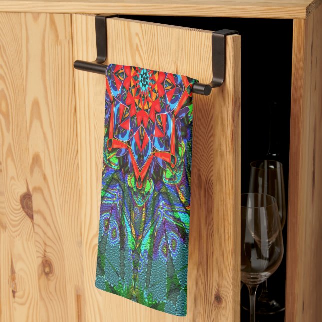 Confianza textile texture mandala kitchen towel (Thirds Fold)