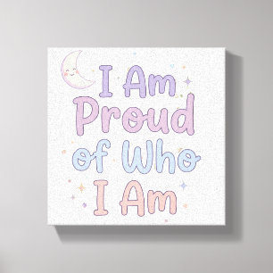 Confidence Building Quote for Childrens Room Canvas Print