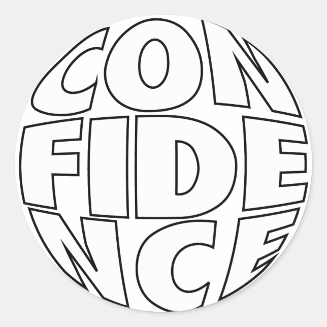 Confidence Design #025 Classic Round Sticker (Front)
