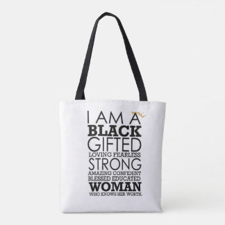 Confidence in my Blackness - contrasting  Tote Bag