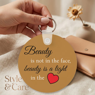 Confidence in Your Pocket – Beauty Slogan Key Ring