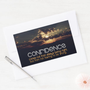 "Confidence" Inspirational Quote Sticker