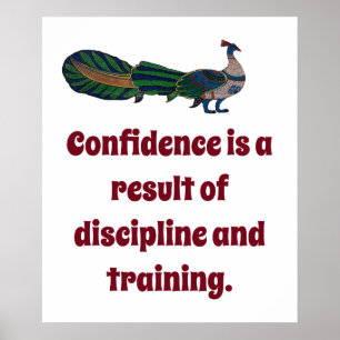 Confidence Is A Result of Discipline - Confidence Poster