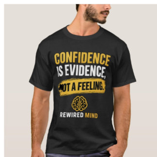 Confidence Is Evidence, Not a Feeling | Black T-Shirt