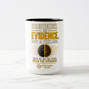 Confidence Is Evidence Rewired Mind Two-Tone Mug