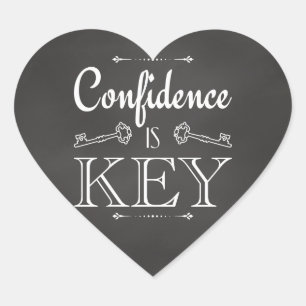 Confidence Is Key Heart Sticker