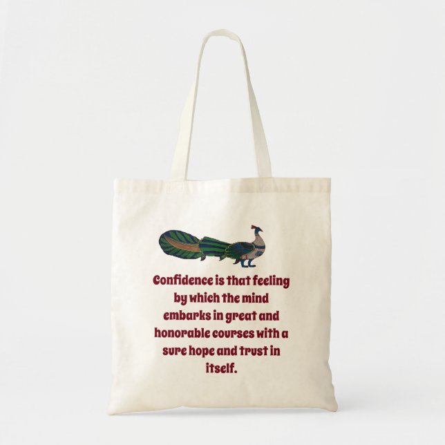Confidence Is That Feeling - Confidence Quote Tote Bag (Front)