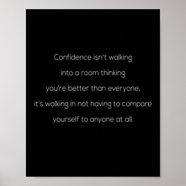 confidence isn't walking poster (Front)