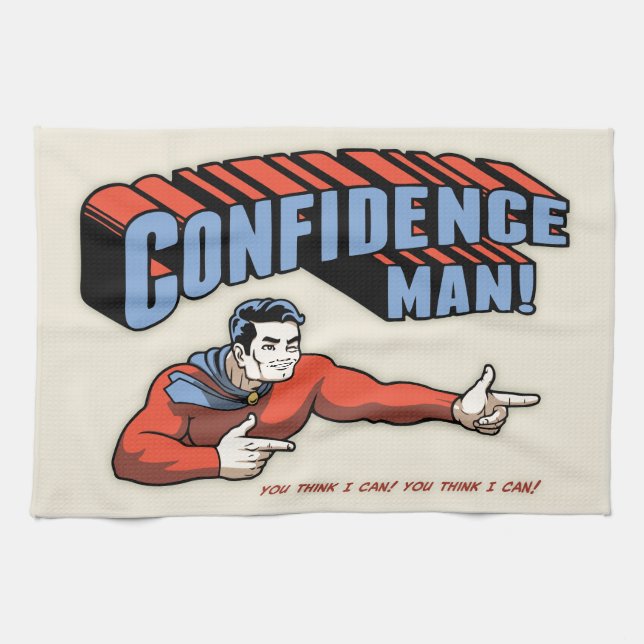 Confidence Man! Kitchen Towel (Horizontal)