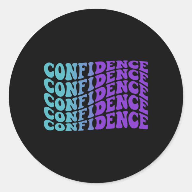 Confidence Prevention Classic Round Sticker (Front)