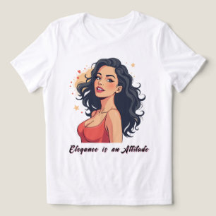Confident Beauty with Flowing Hair Tri-Blend Shirt