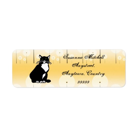 Confident Cat ID250 Return Address Label