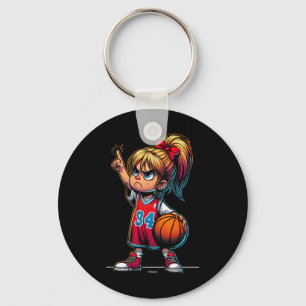 Confident Cute Little Ller Girl Keychain
