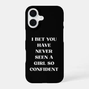 Confident Girl Quote Black Quote, Feminist iPhone 16 Case