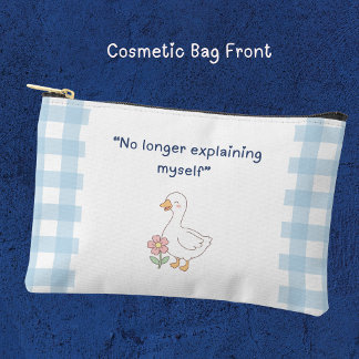 Confident Goose Gingham Print Cut Sew Bag