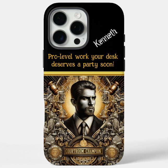 Confident Lawyer in Court Case-Mate iPhone Case (Back)