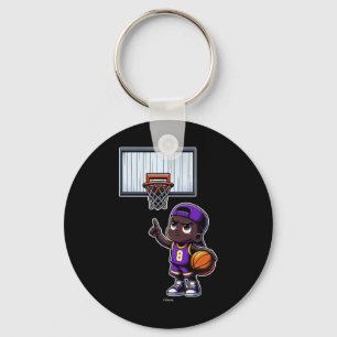Confident Little Ller With Cap Pays Tribute To #8  Keychain