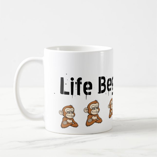 Confident Monkey  Classic Mug, 11 oz Coffee Mug (Left)