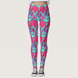 confident say what bikini girl pink leggings