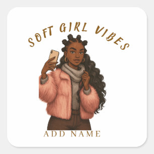 CONFIDENT STYLISH SQUARE STICKER