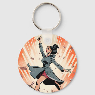 Confident Woman Starburst Keychain