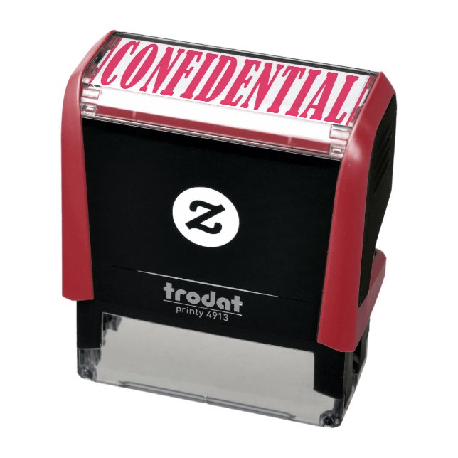 Confidential Business Office Framed Simple Word Self-inking Stamp (Product)
