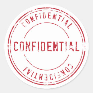 Confidential Classic Round Sticker