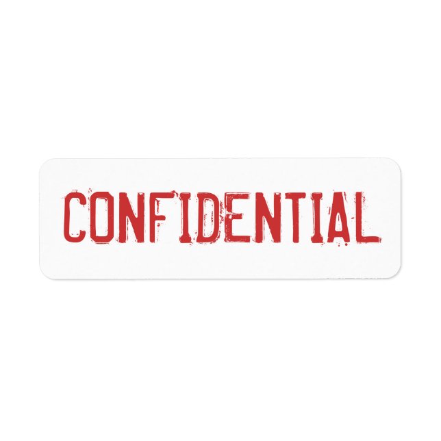CONFIDENTIAL labels (Front)