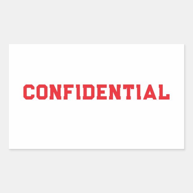 Confidential Sticker (Front)