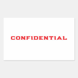 Confidential Sticker