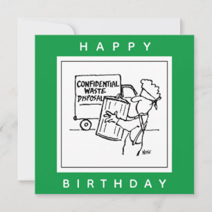 Confidential Waste Disposal Cartoon Card
