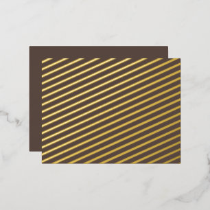 Confidently Against a Stylish Brown Wall Foil Holiday Postcard
