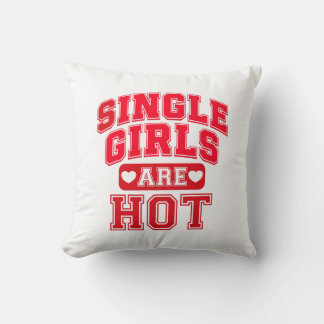 Confidently Single Vibes Throw Pillow